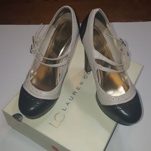 Lauren Cobrad platform peep toe heels